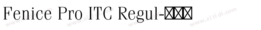 Fenice Pro ITC Regul字体转换 Fenice Pro ITC Regul字体转换
